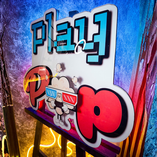 Logo Personalizado Resina Epoxi y Neon 60 cm