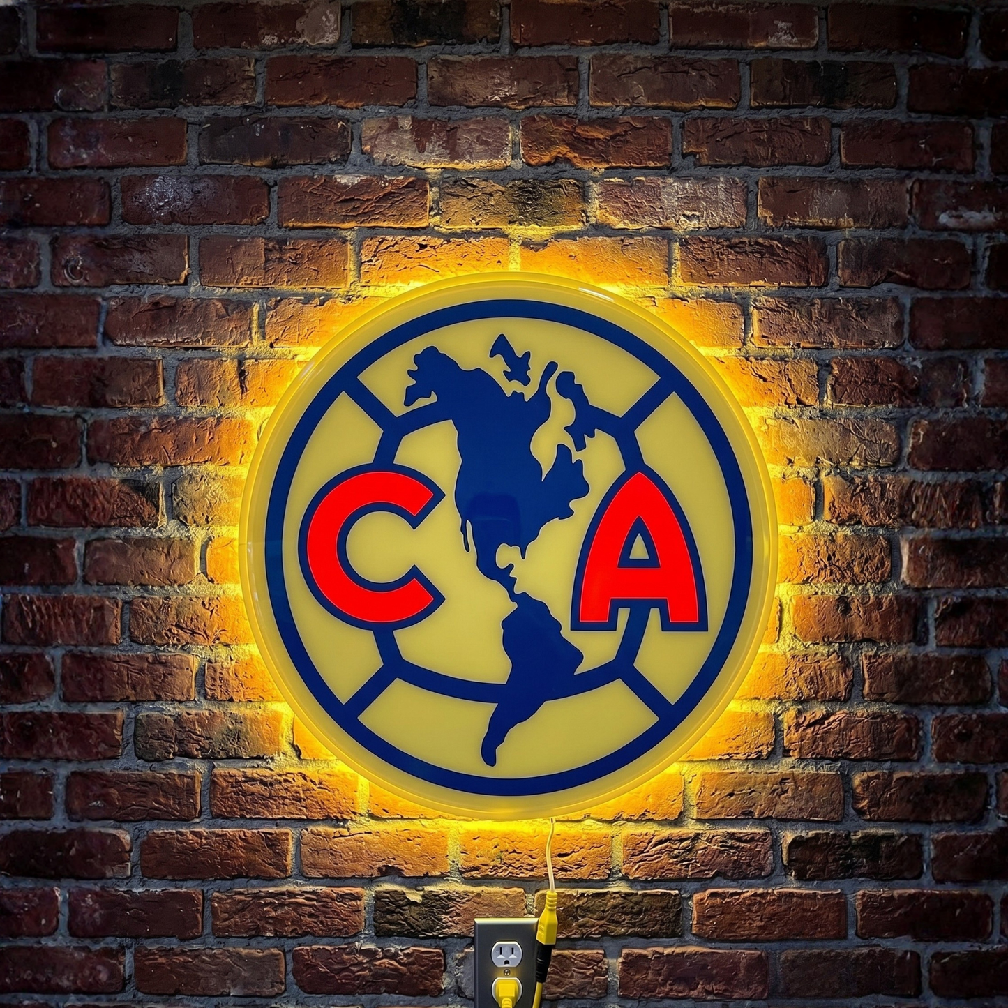 Logo Personalizado America Resina Epoxi Luminoso