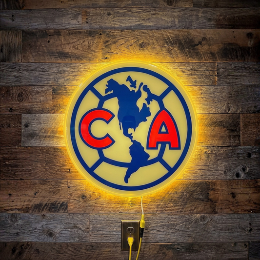 Logo Personalizado America Resina Epoxi Luminoso