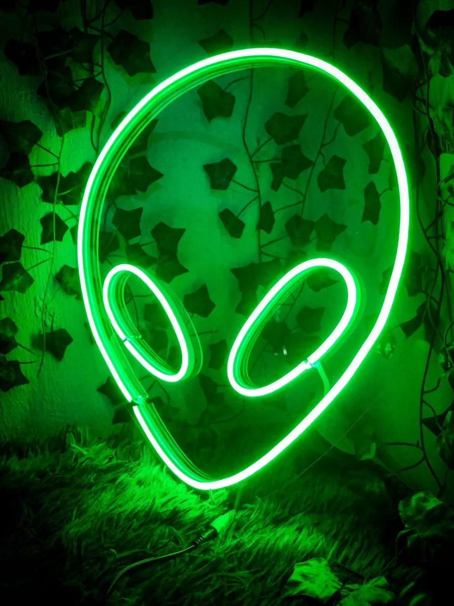 Letrero Neon Cabeza De Alien 30 Cm Acrilico Agregar a favoritos