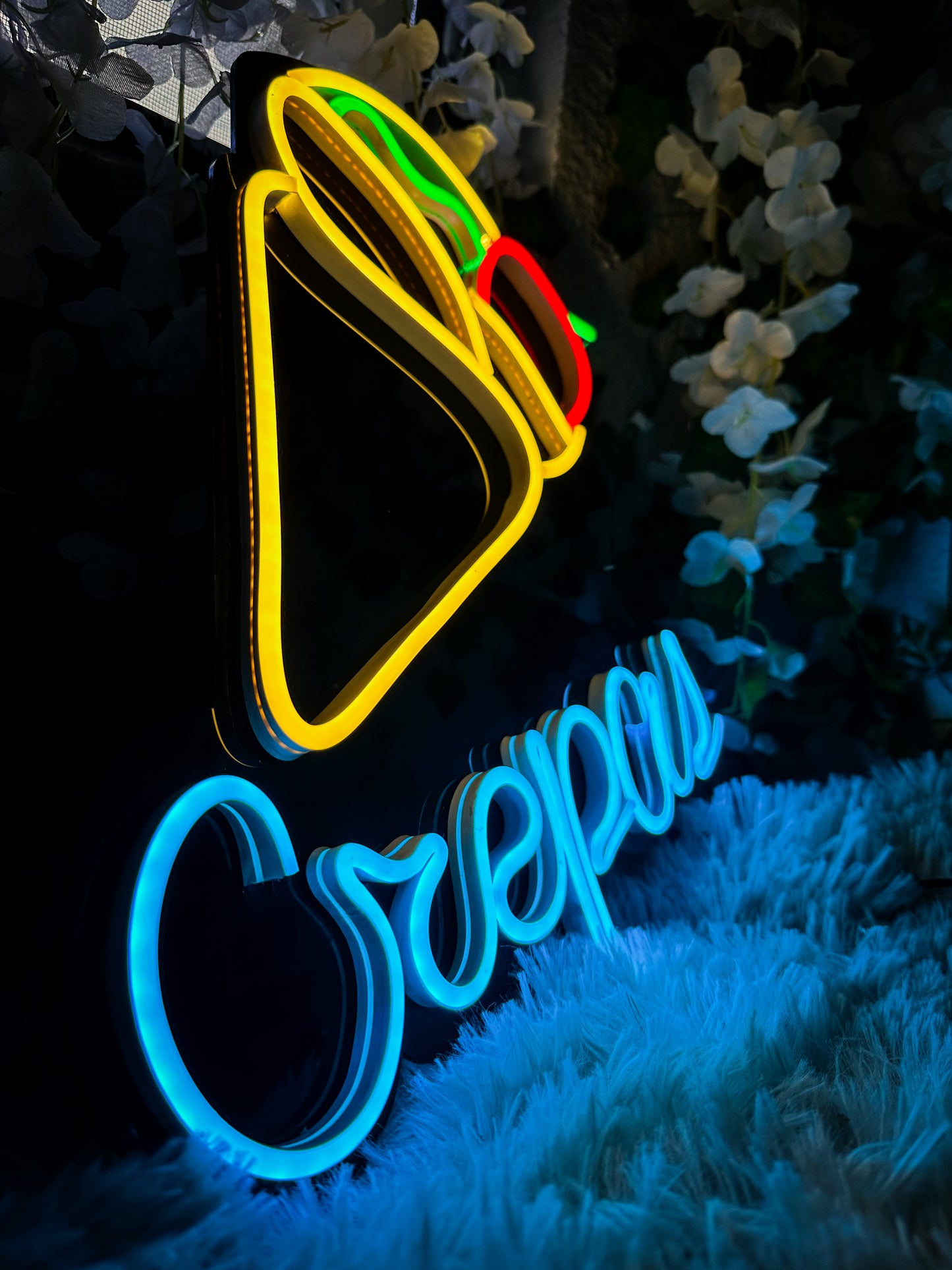 Letrero Neon Crepas - Crepas Anuncios Neonflex