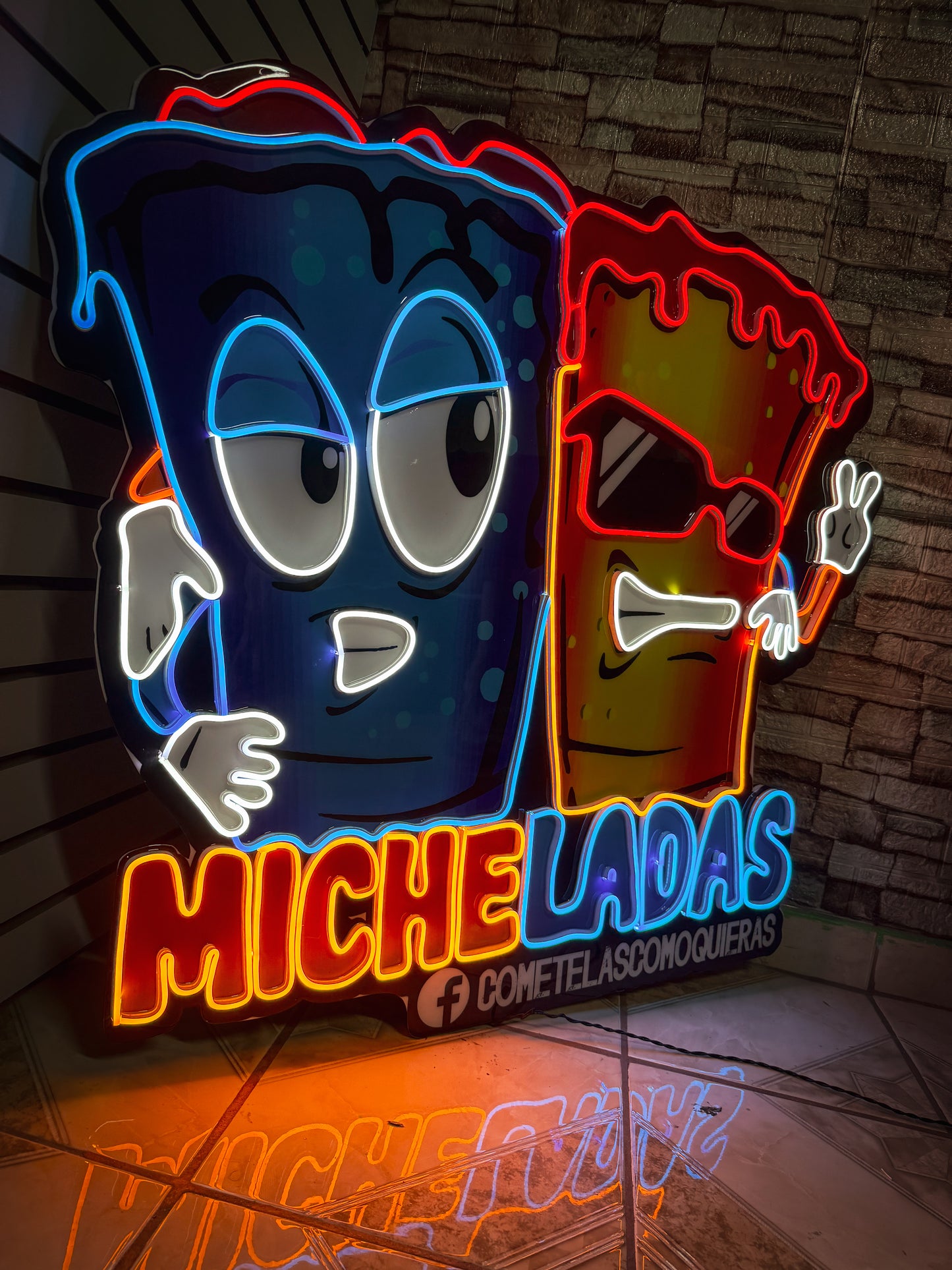 Letrero Personalizado de Resina Epóxica y Neon