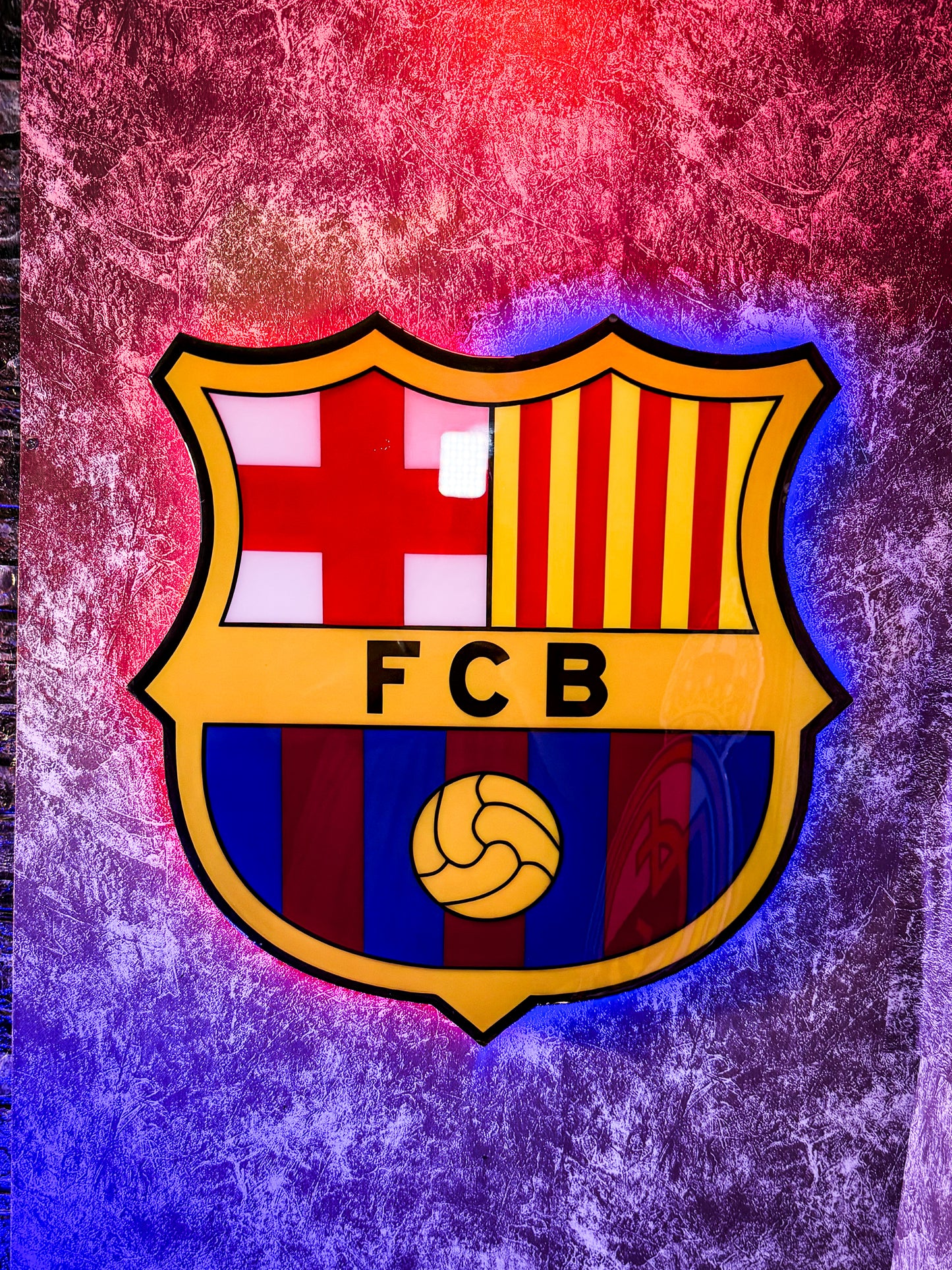 Logo Personalizado Futbol De Resina Epoxi Luminoso