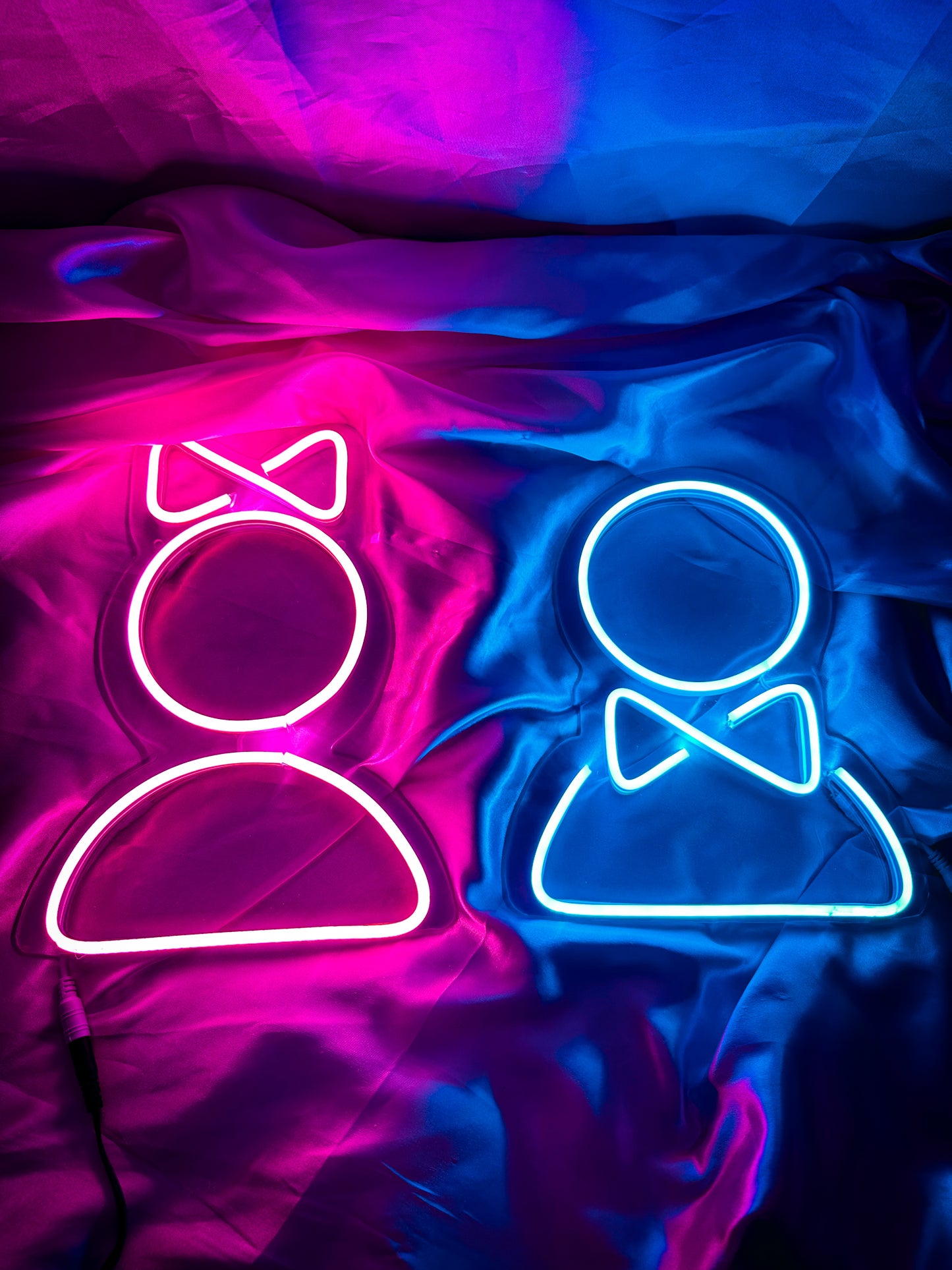 Letreros Neon Para Baños (Pack Hombre & Mujer)