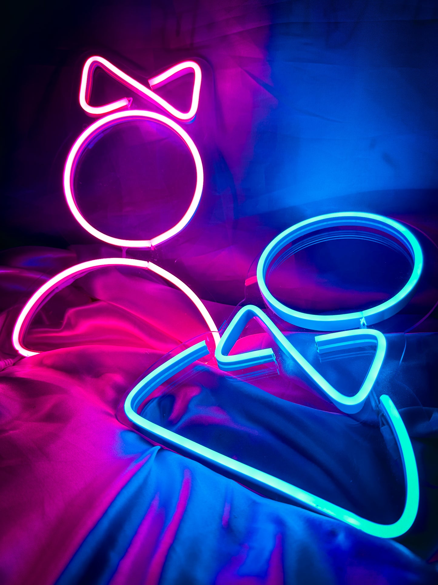 Letreros Neon Para Baños (Pack Hombre & Mujer)
