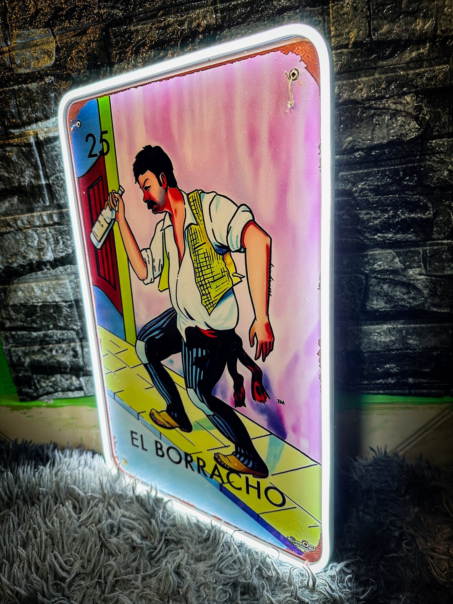 Letrero Neon Loteria (El boracho letrero Neonflex)