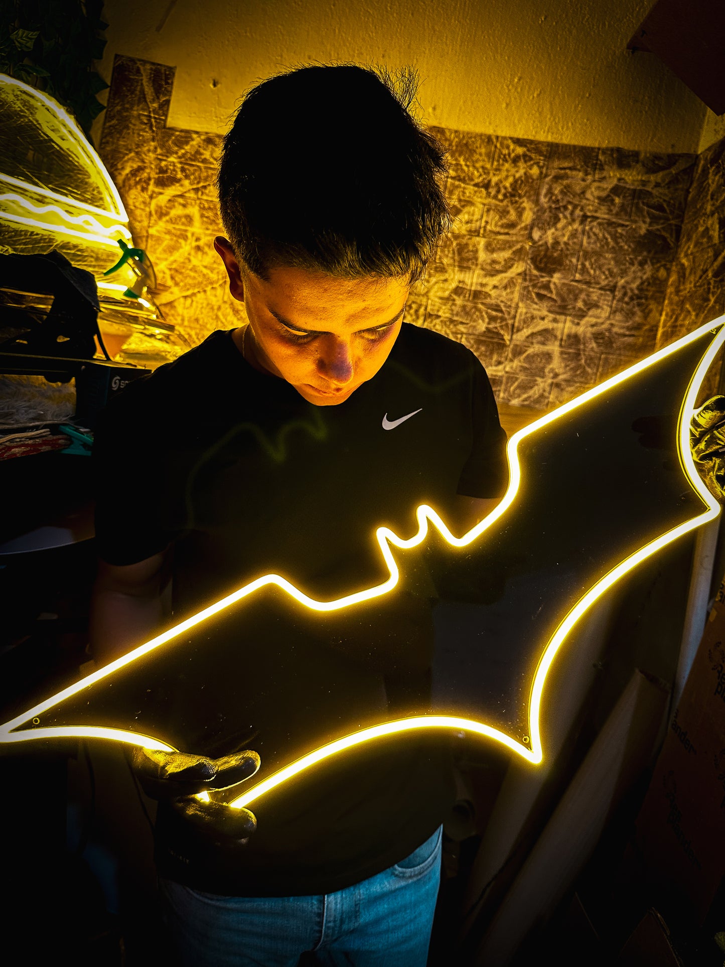 Letrero Neon Batman Gigante Lampara Luminosa Neon Batman