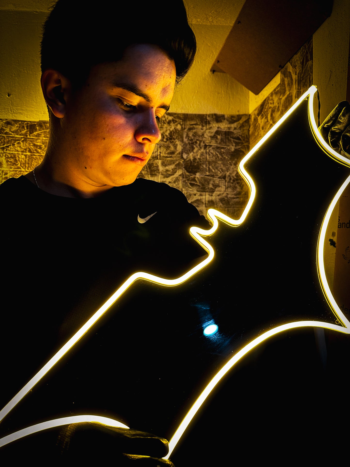 Letrero Neon Batman Gigante Lampara Luminosa Neon Batman