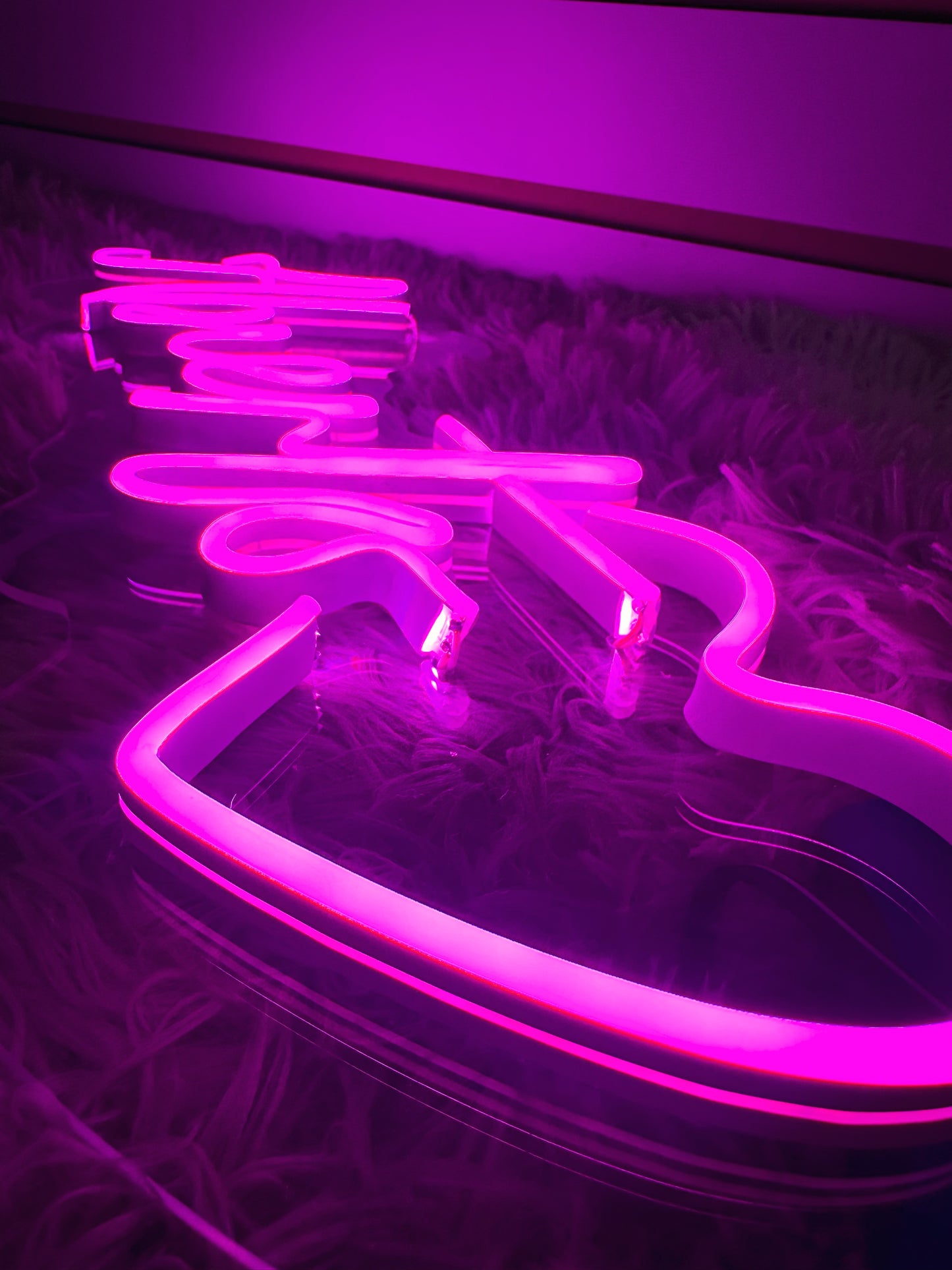 Letrero Neon Abierto Corazon