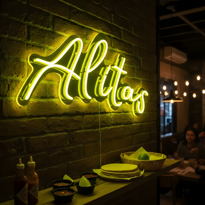 Letrero Alitas Neon
