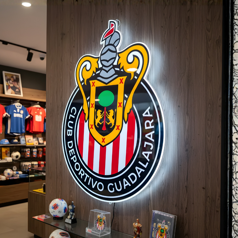 Logo Personalizado Futbol De Resina Epoxi Luminoso
