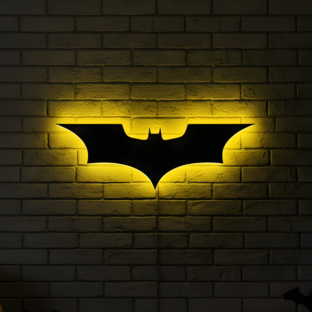 Letrero Neon Batt / Man Luminoso Neon Con Resina