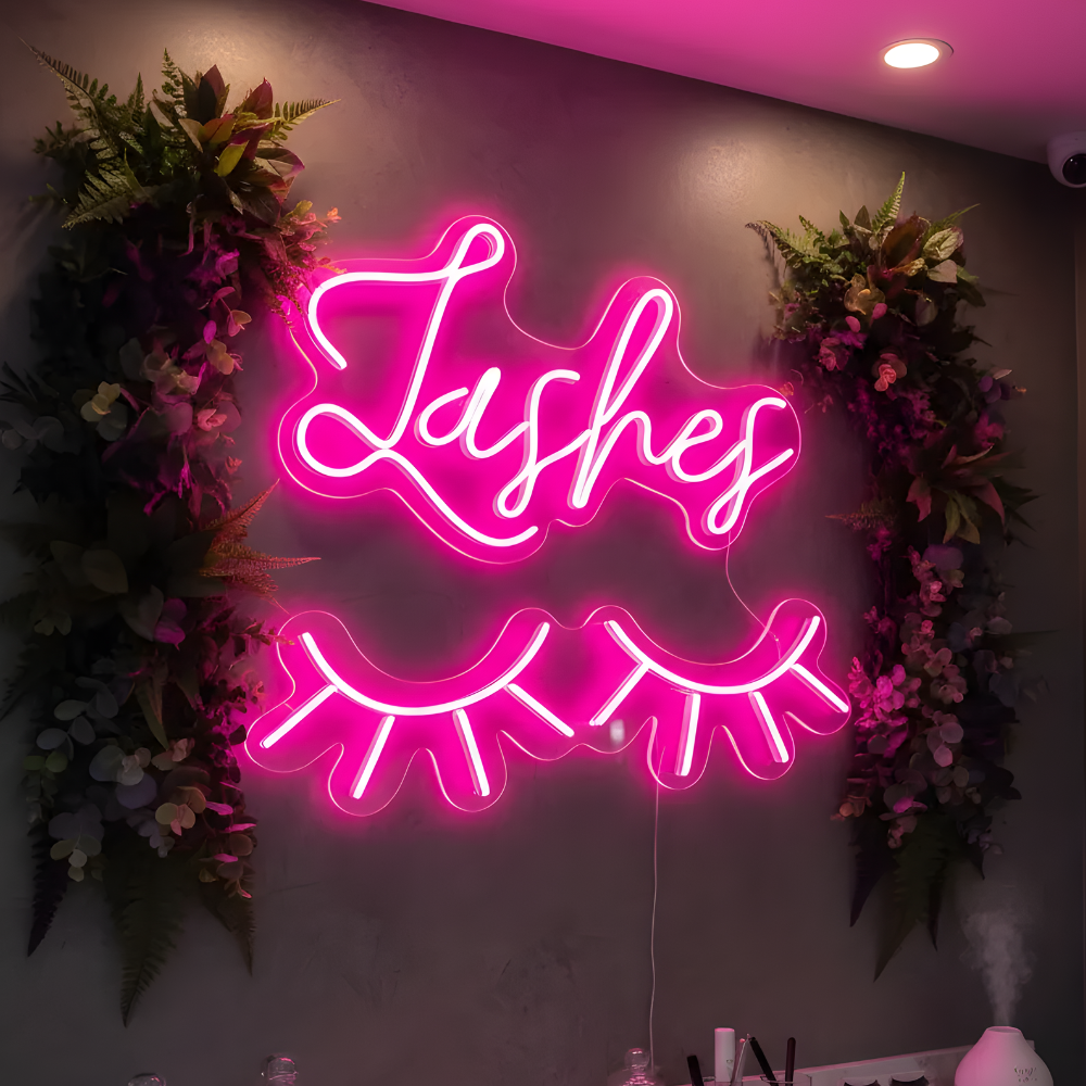 Letrero Neon Lashes & Pestañas