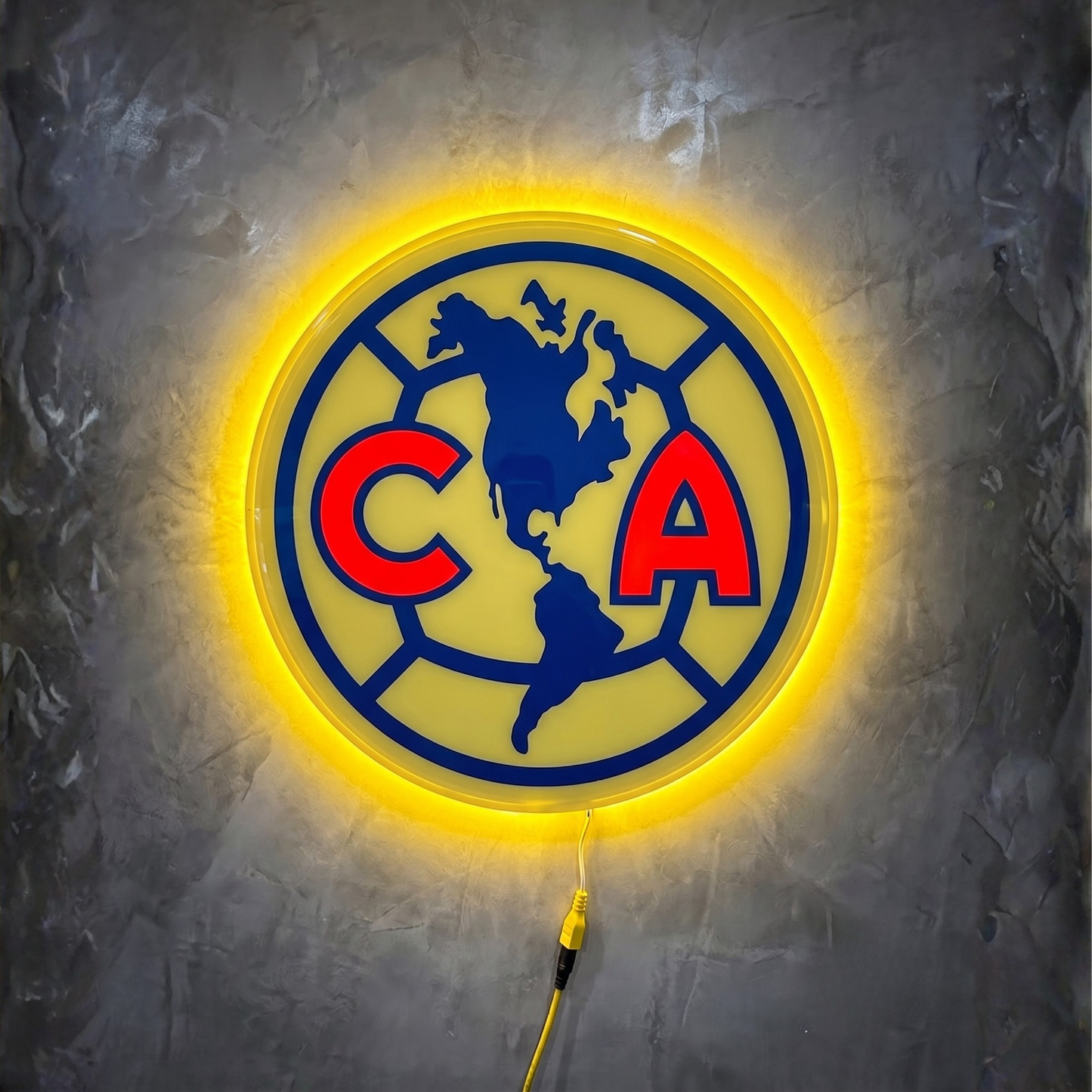 Logo Personalizado America Resina Epoxi Luminoso