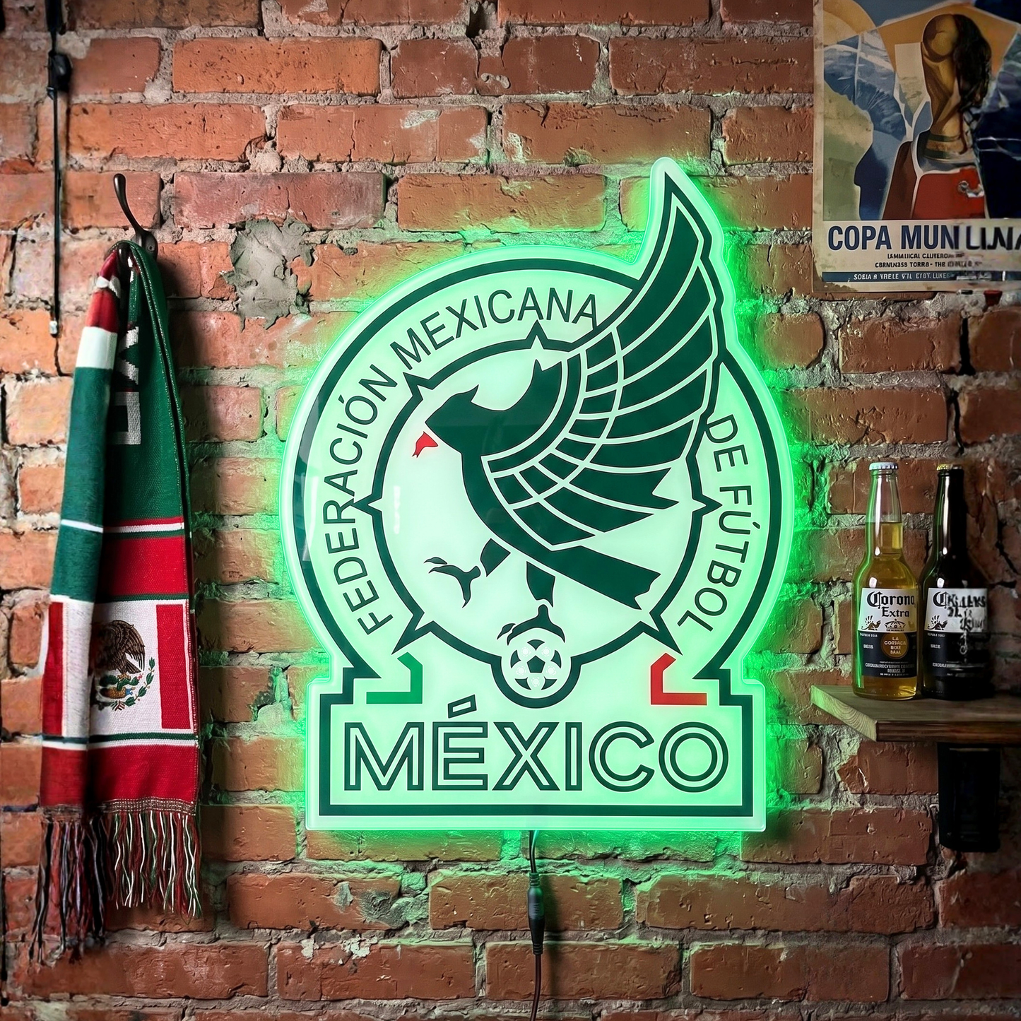 Logo Personalizado Mexico Resina Epoxi Luminoso