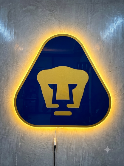 Logo Personalizado Pumas Resina Epoxi Luminoso