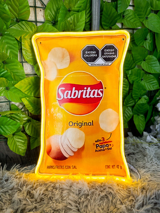 Letrero Neon Sabritas - Letreros de Snacks