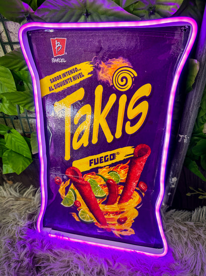 Letrero Neon Takis - Letreros de Snacks