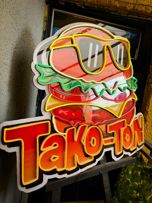 Letrero Personalizado de Resina Epóxica y Neon