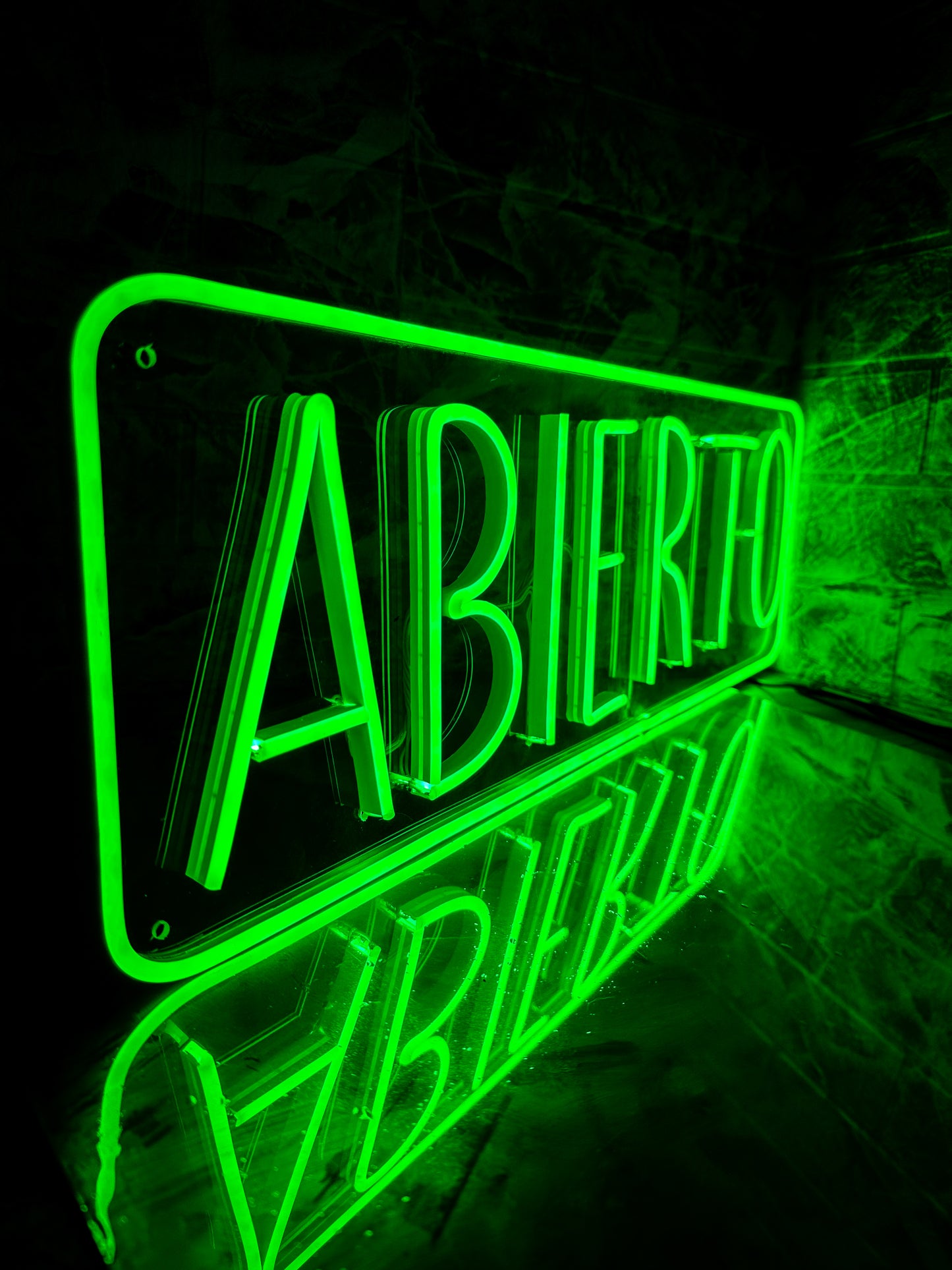 Letrero Neon Abierto 60 Cm