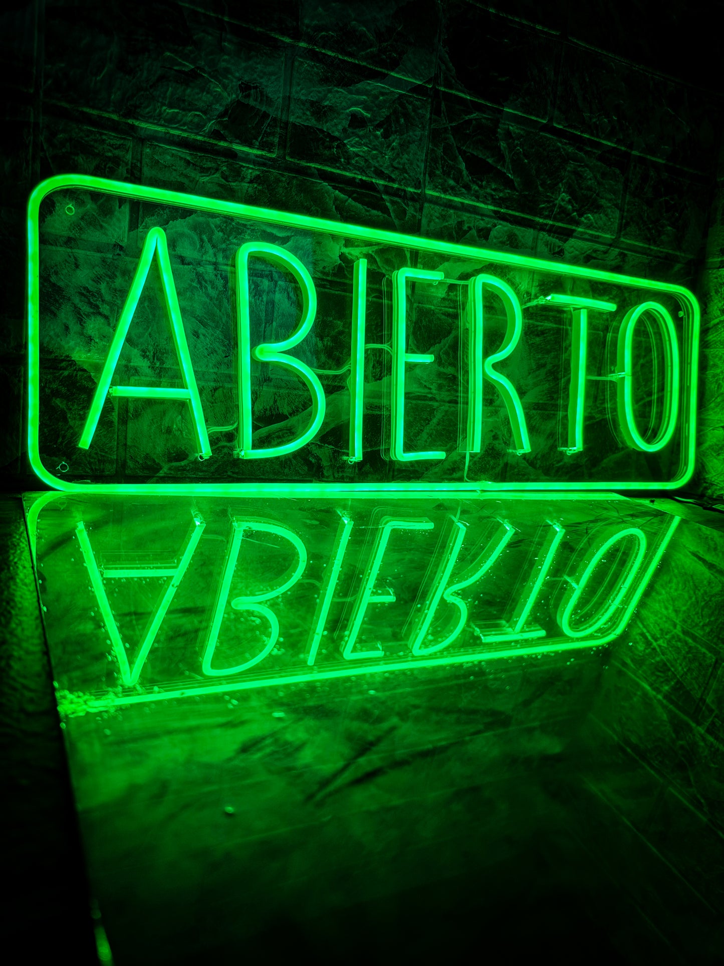 Letrero Neon Abierto 60 Cm