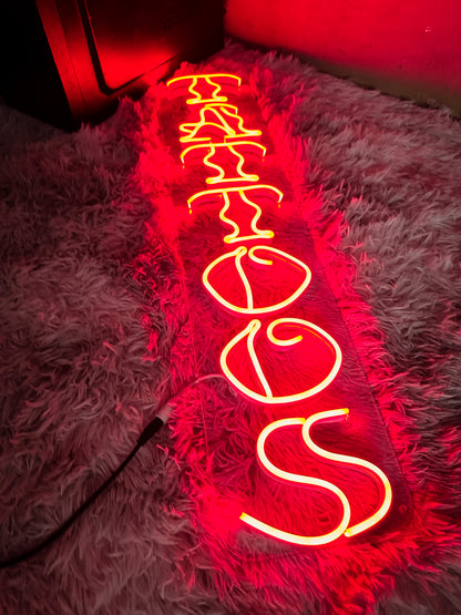 Letrero Tattoo Neon ( Colores Varios )