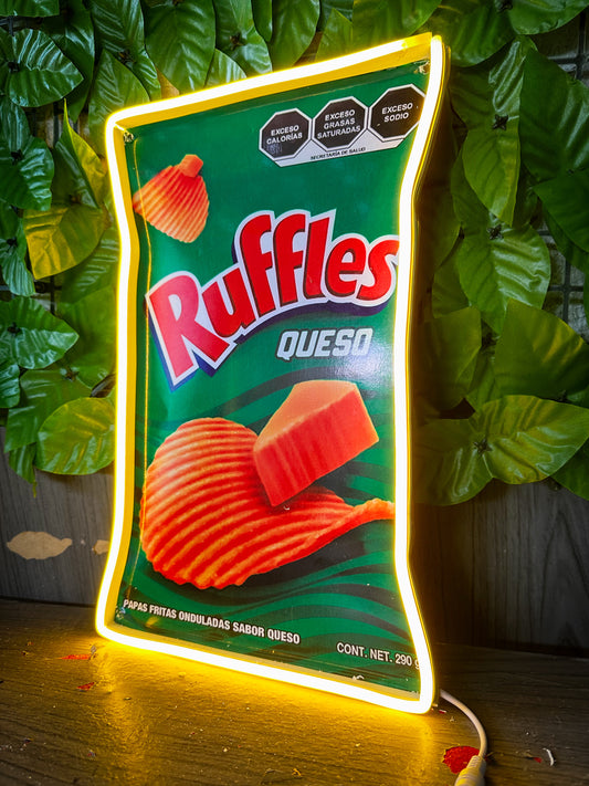 Letrero Neon Ruffles - Letreros de Snacks