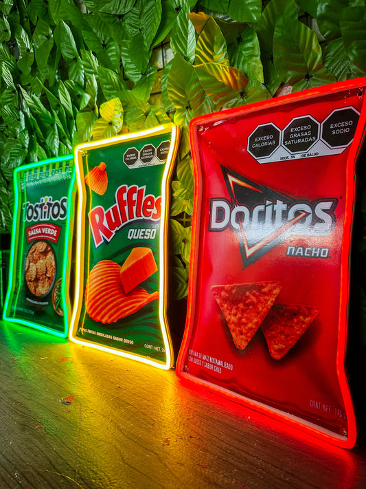 Pack Letreros Neon De Snacks (snacks Neonled)