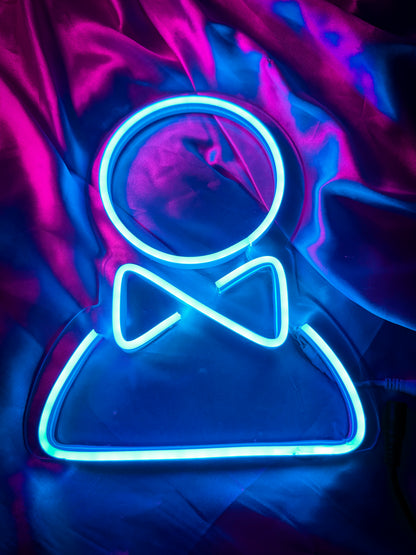 Letreros Neon Para Baños (Pack Hombre & Mujer)