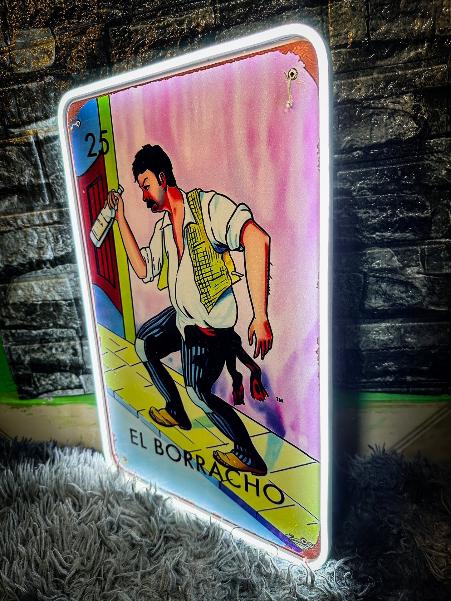 Letrero Neon Loteria (El boracho letrero Neonflex)