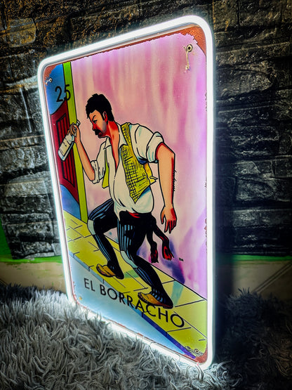 Letrero Neon Loteria (El boracho letrero Neonflex)