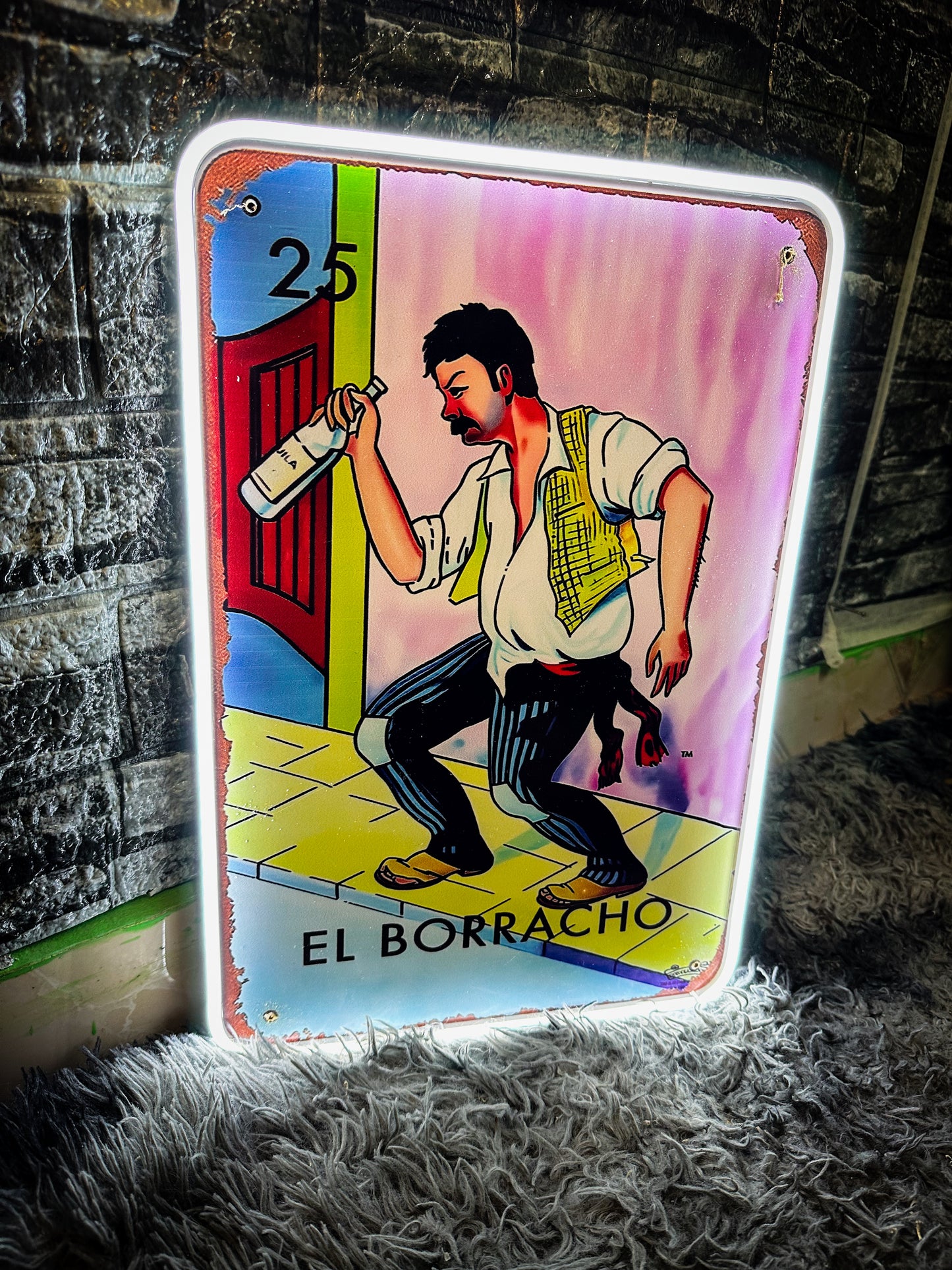 Letrero Neon Loteria (El boracho letrero Neonflex)