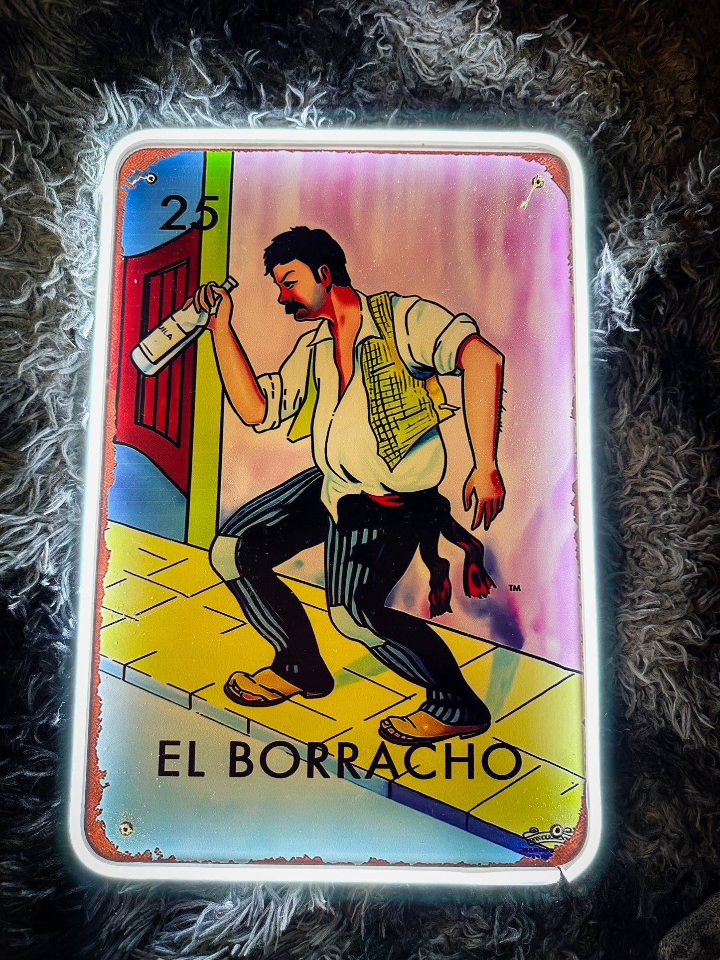 Letrero Neon Loteria (El boracho letrero Neonflex)