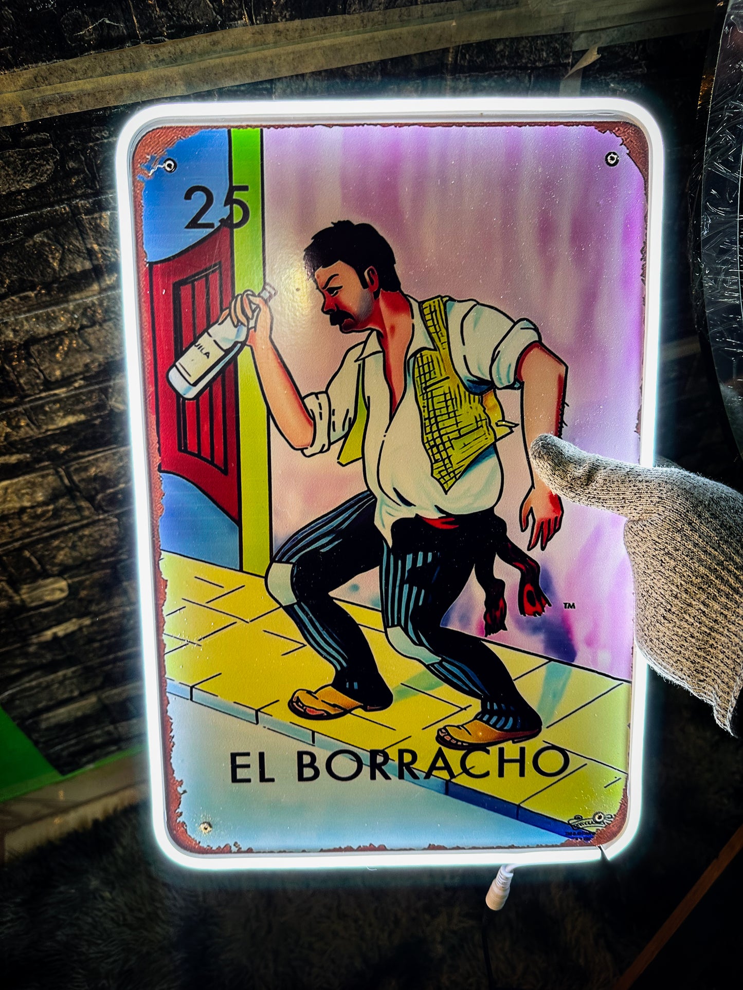 Letrero Neon Loteria (El boracho letrero Neonflex)