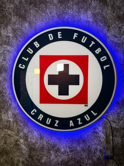 Logo Personalizado Cruz Azul Epoxi Luminoso