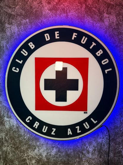 Logo Personalizado Cruz Azul Epoxi Luminoso