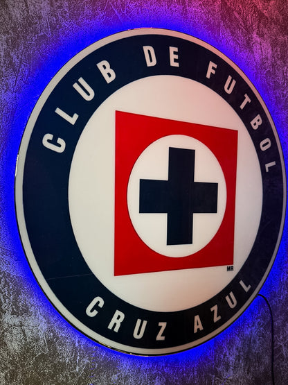 Logo Personalizado Cruz Azul Epoxi Luminoso