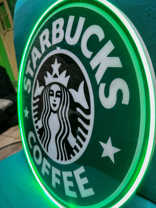 Letrero Neon Starbucks Luminoso