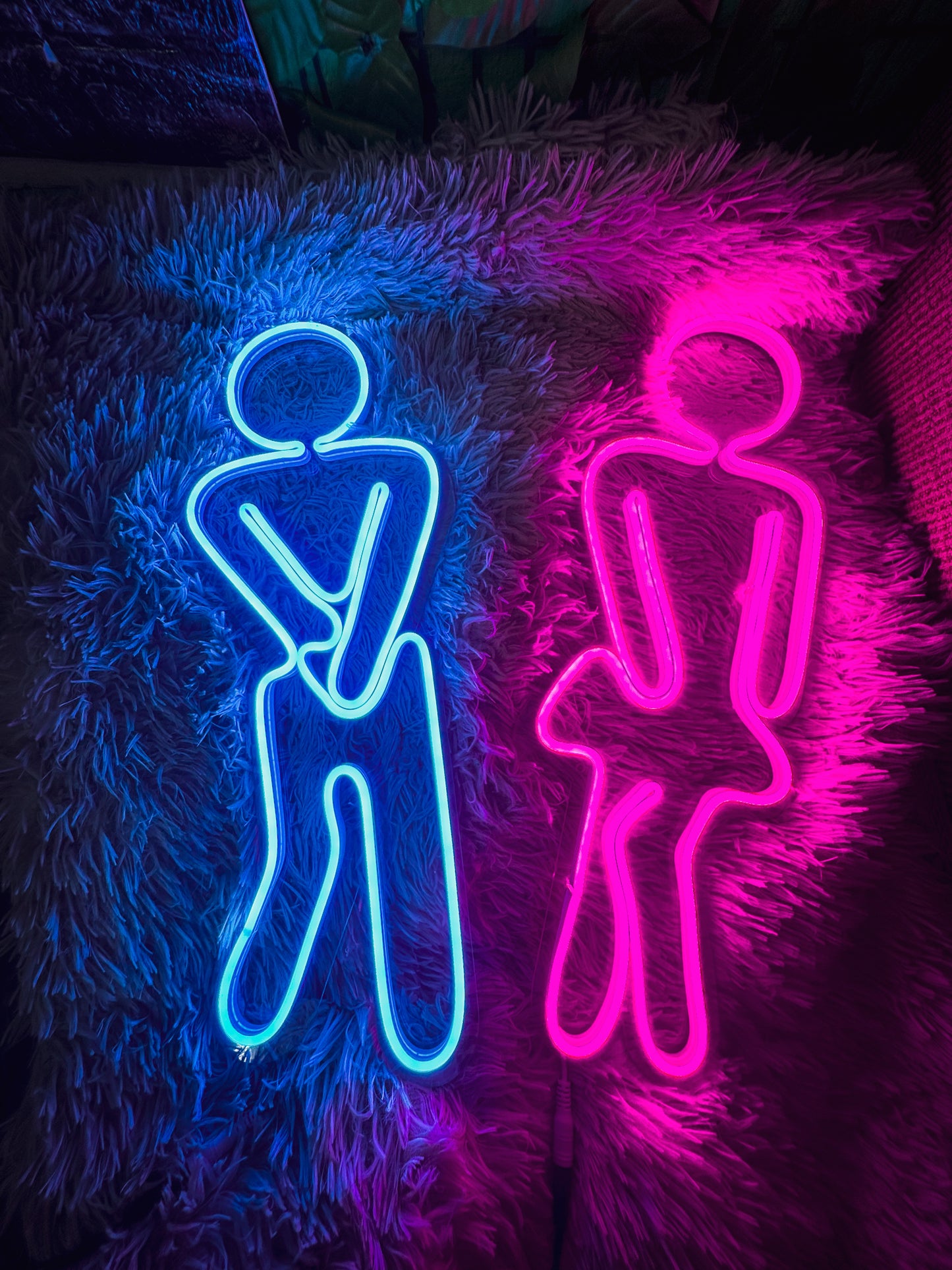 Letreros Neon Baño (Hombre & Mujer) Pack 50 Cm