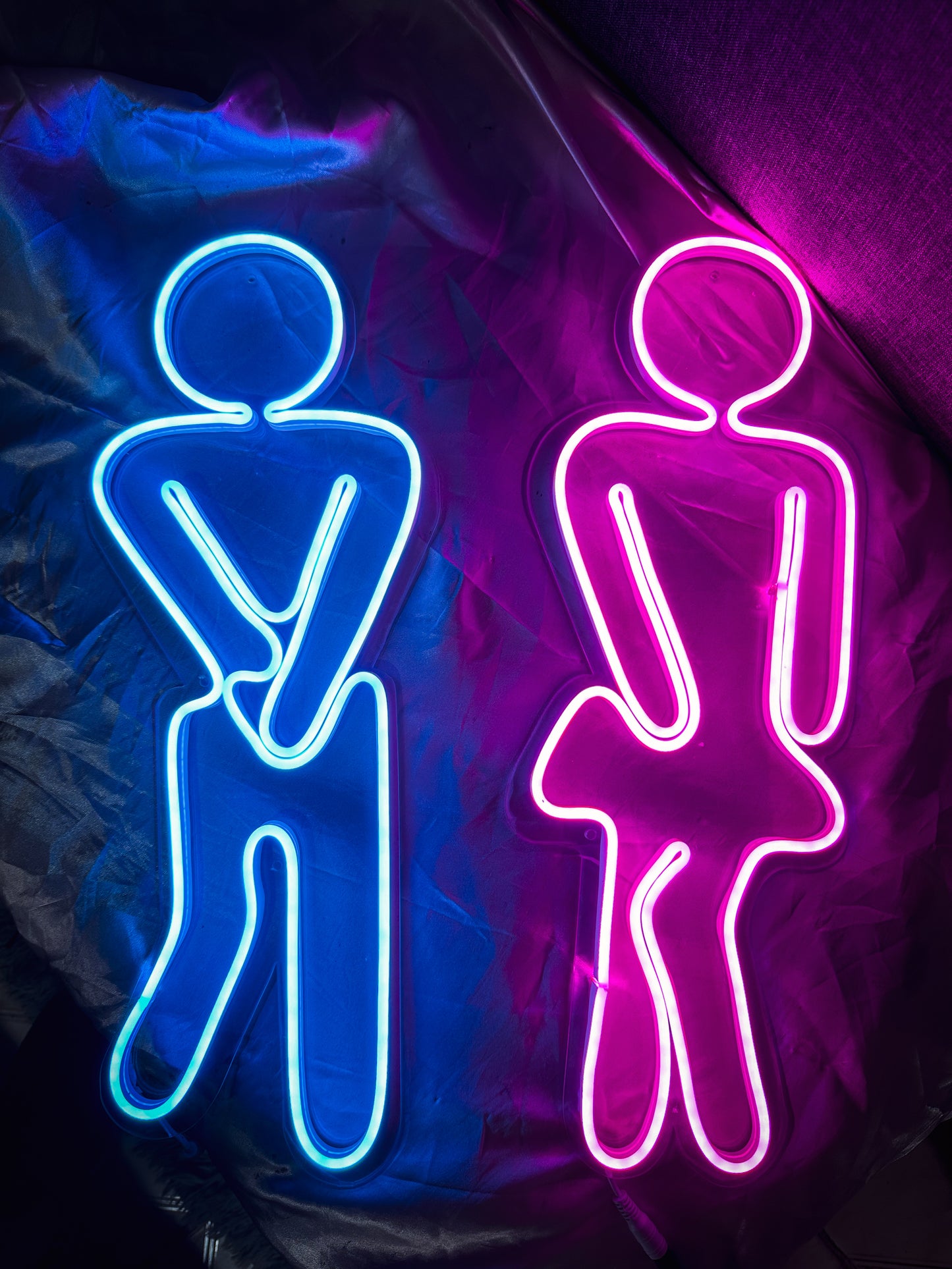 Letreros Neon Baño (Hombre & Mujer) Pack 50 Cm