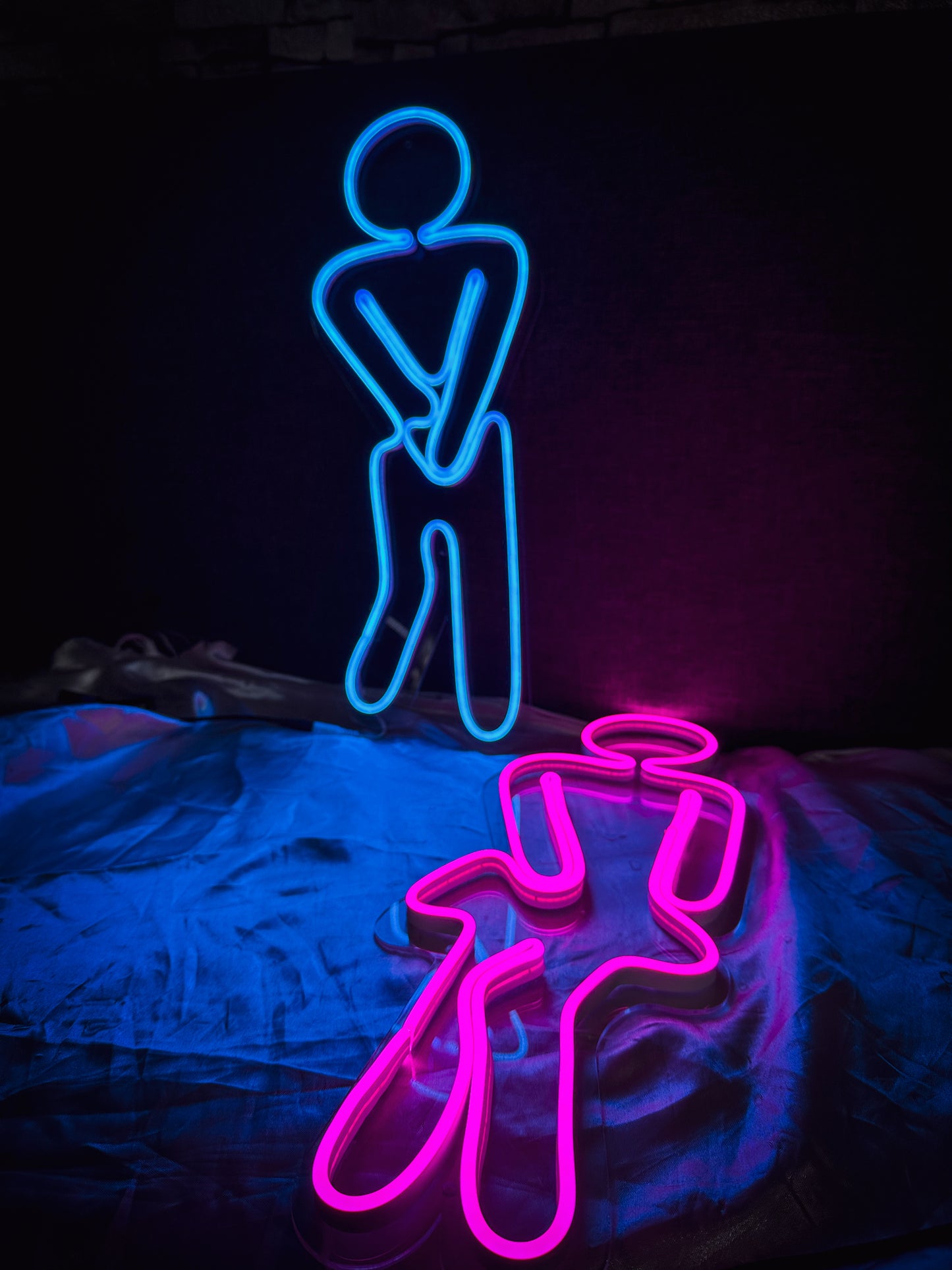 Letreros Neon Baño (Hombre & Mujer) Pack 50 Cm