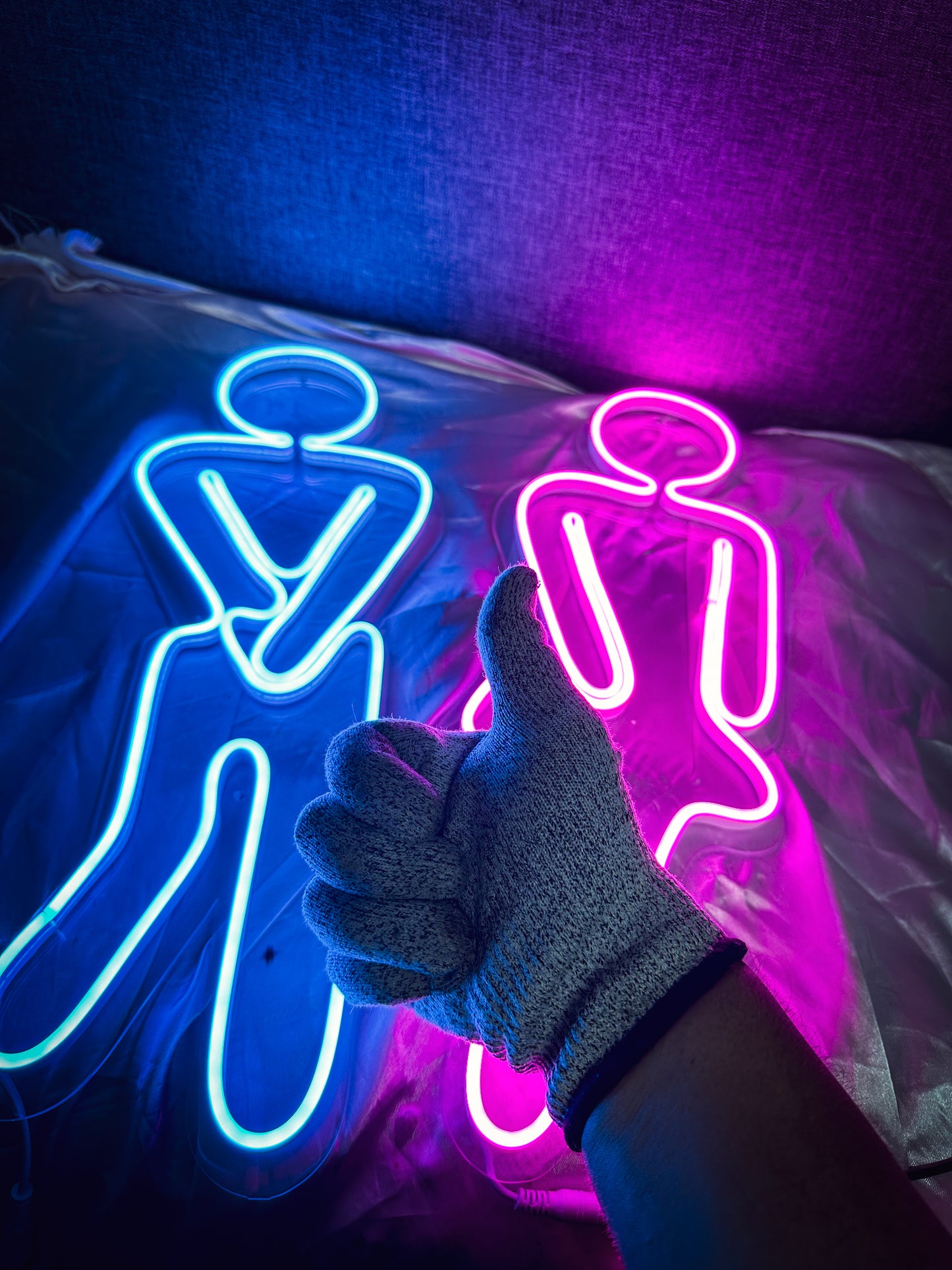 Letreros Neon Baño (Hombre & Mujer) Pack 50 Cm