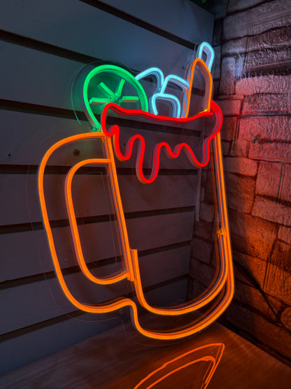 Letrero Neon Michelada ( Beer Neonflex )