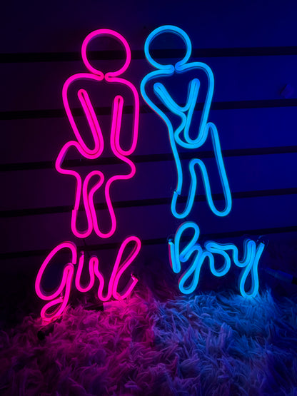 Letreros Neon Baño (wc Hombre / Mujer Pack)