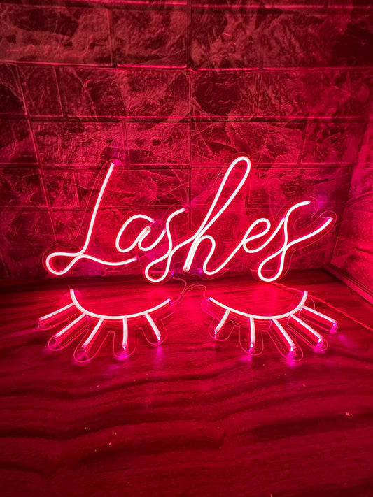 Letrero Neon Lashes & Pestañas (lashes Neonflex) Agregar a favoritos