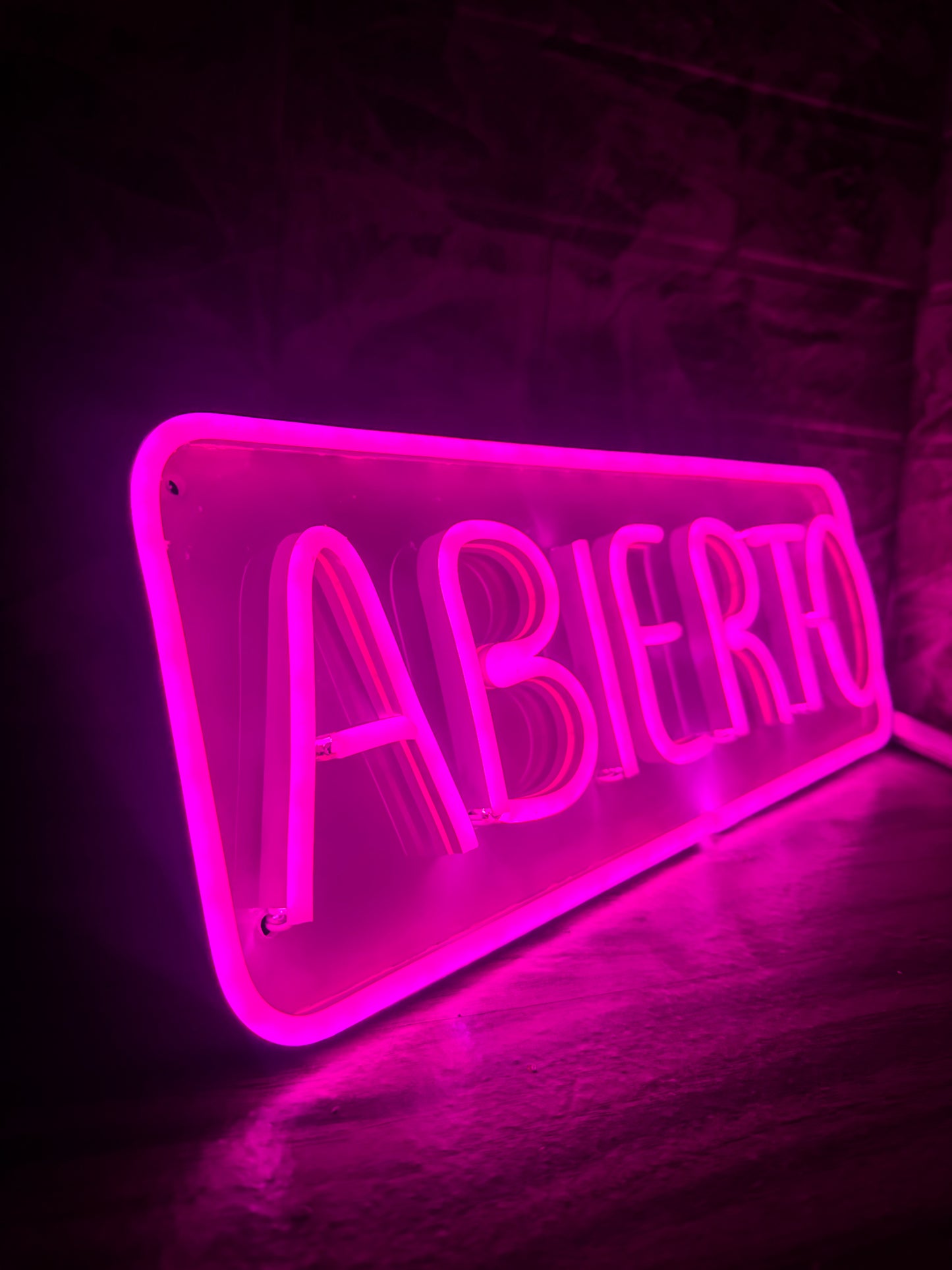 Letrero Neon Abierto 60 Cm