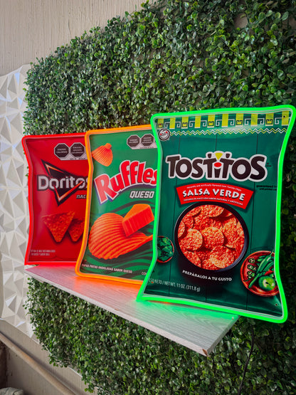 Pack Letreros Neon De Snacks Elegibles