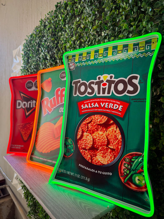 Pack Letreros Neon De Snacks Elegibles