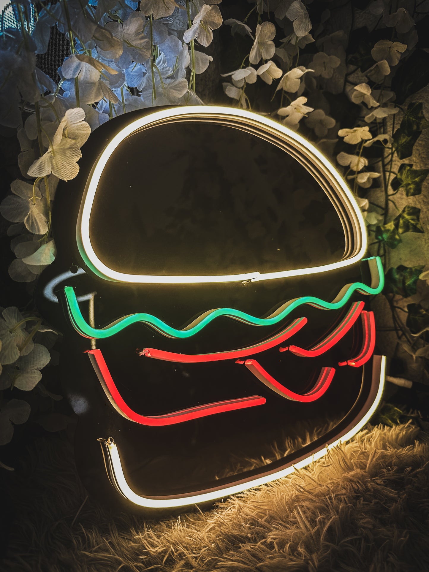 Letrero Neon Hamburguesa s/ Burger Neonsign