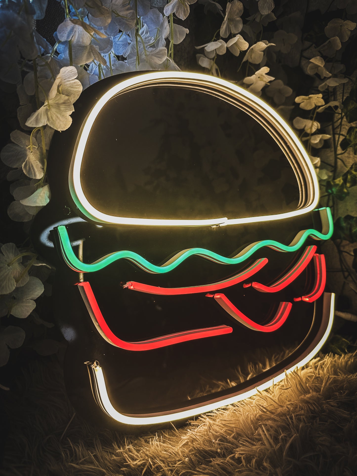 Letrero Neon Hamburguesa s/ Burger Neonsign